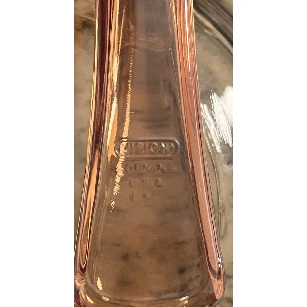 Vintage Corning Visions 0.5L Amber Glass Saucepan Pot Pyrex Lid V-81 USA